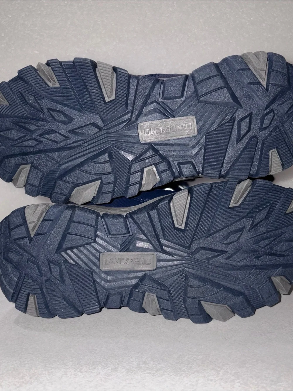 Lands' End Kids Blue Snow Boots with Patterned Shaft